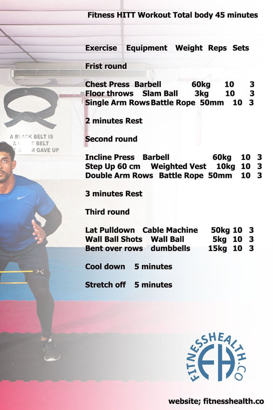Fitness HITT Workout Total body 45 minutes - Fitness Health 