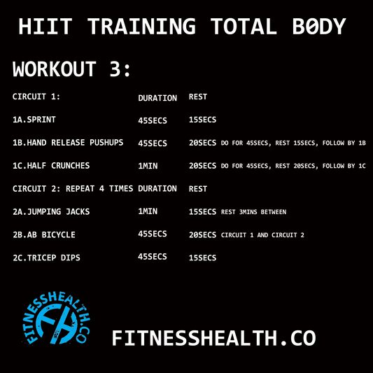 HIIT Training Workout 3 Total Body - Fitness Health 