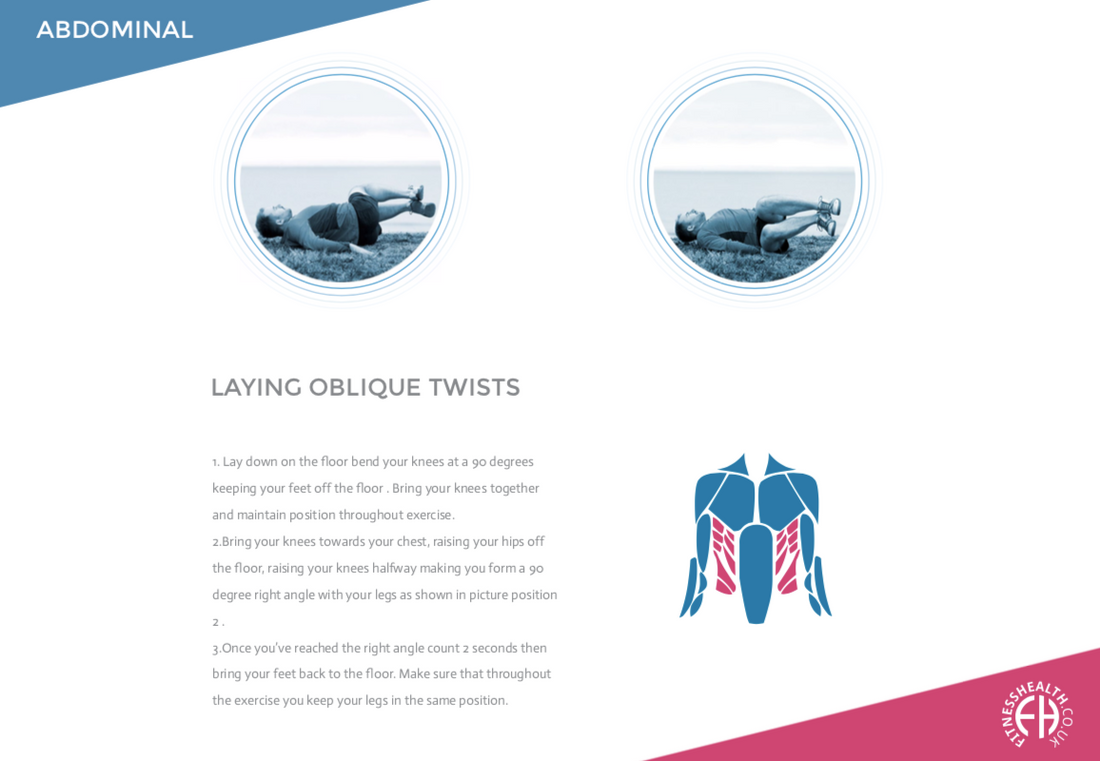 LAYING OBLIQUE TWISTS - Fitness Health 