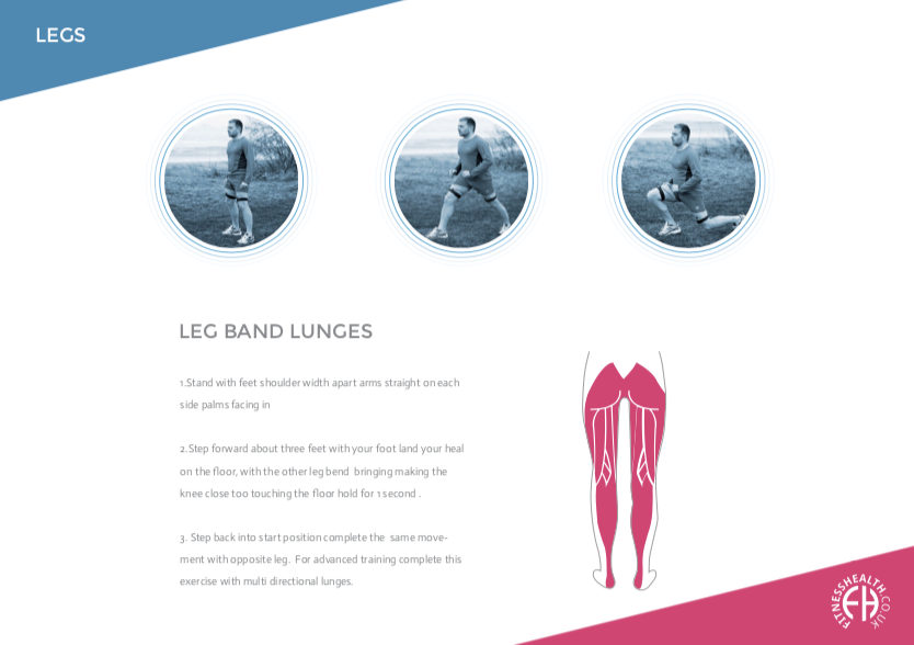 LEG BAND LUNGES - Fitness Health 