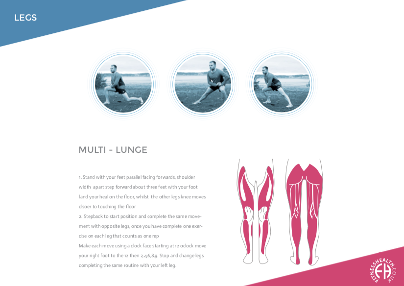 MULTI DIAGNAL LUNGE - Fitness Health 