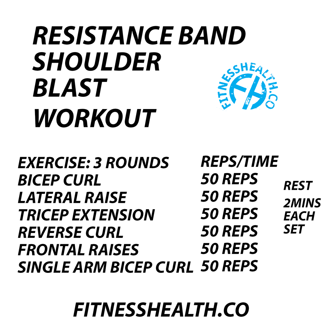 Resistance Band Arm Shoulder Blast - Fitness Health 