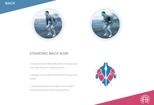 STANDING BACK ROW - Fitness Health 