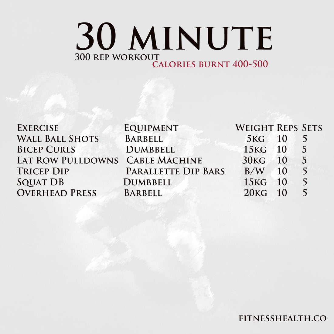  30 Min 300 reps