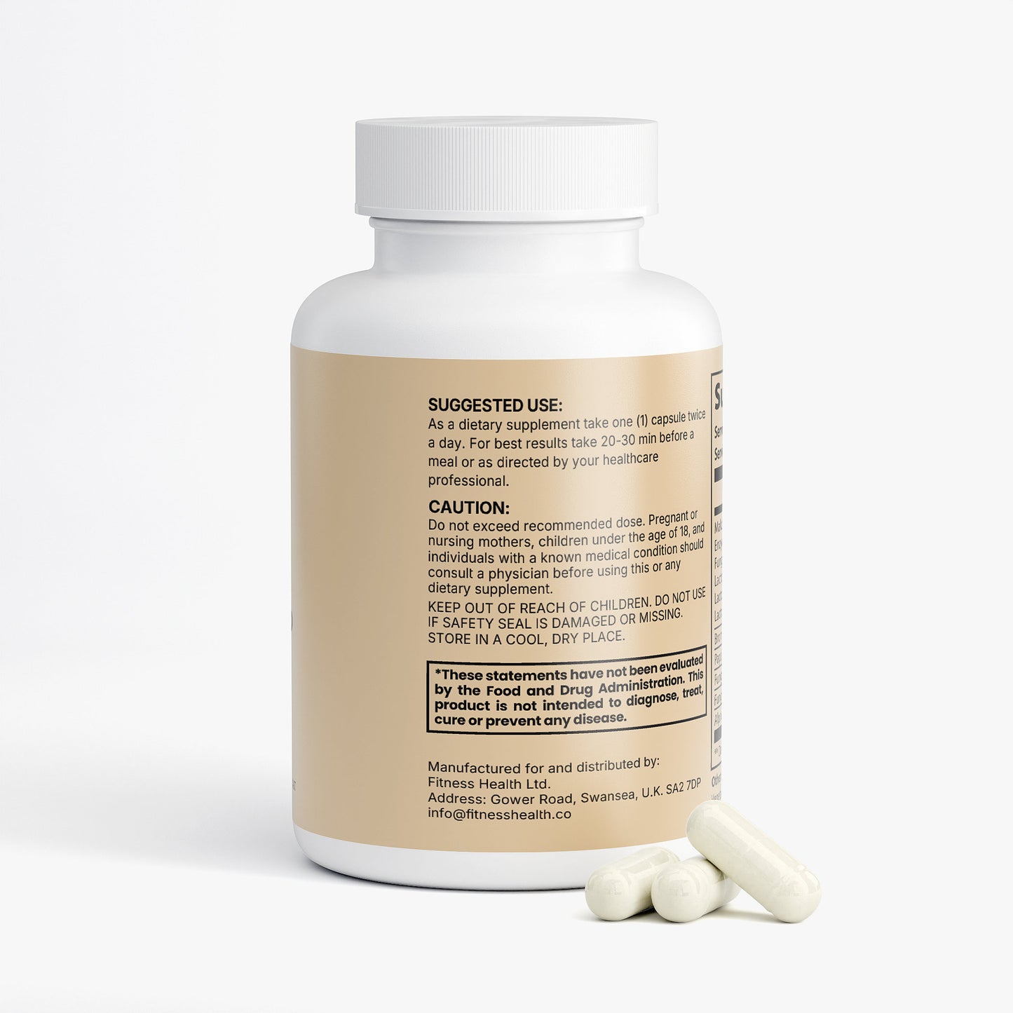Digestive Enzyme Pro Blend - 8 Enzymes + Probiotics - Nutrient Absorption Support *