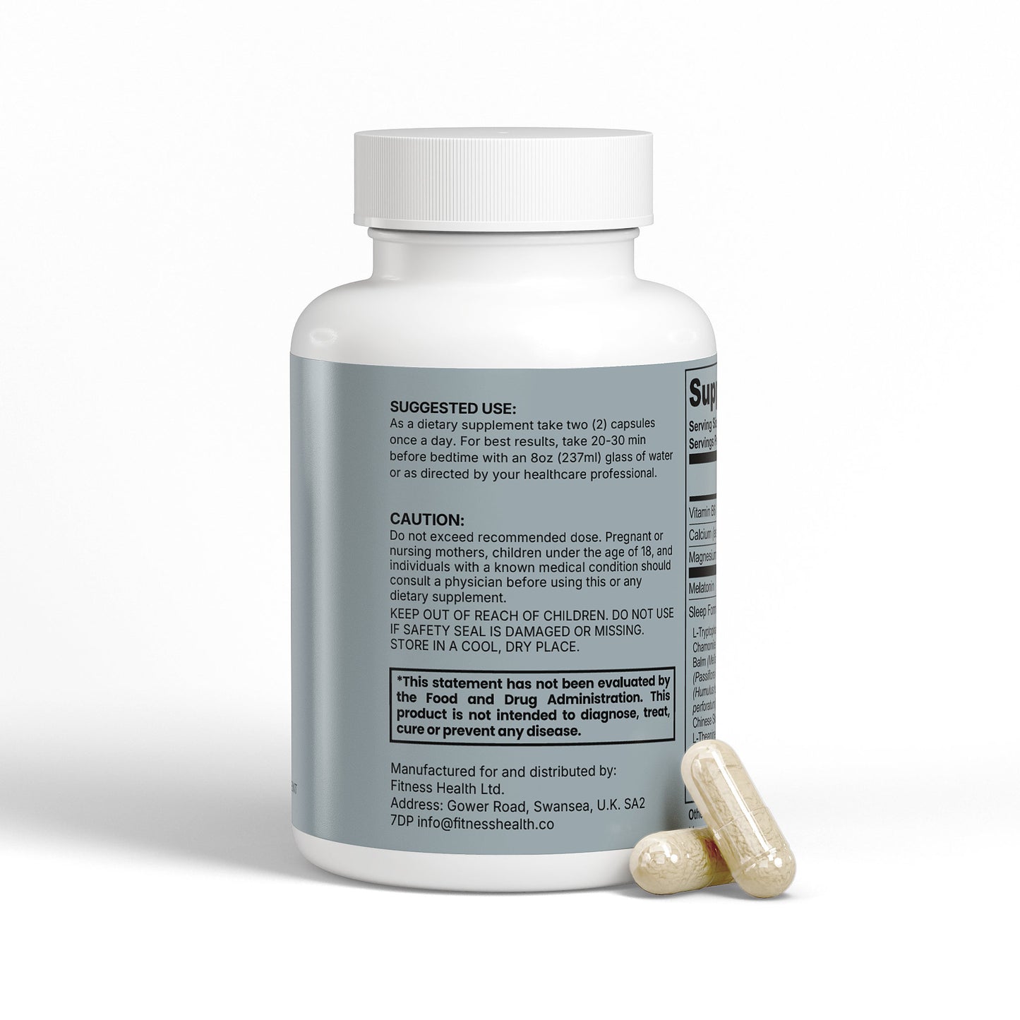 12 Herb Sleep Support Complex + Magnesium - Relaxation + Rest Formula *