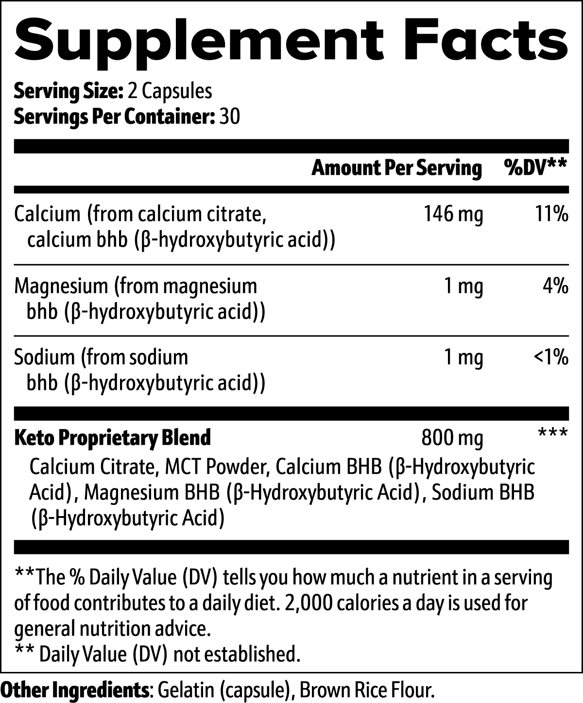 Keto Support Complex - BHB Salts + MCT Oil - Ketosis + Energy Formula *