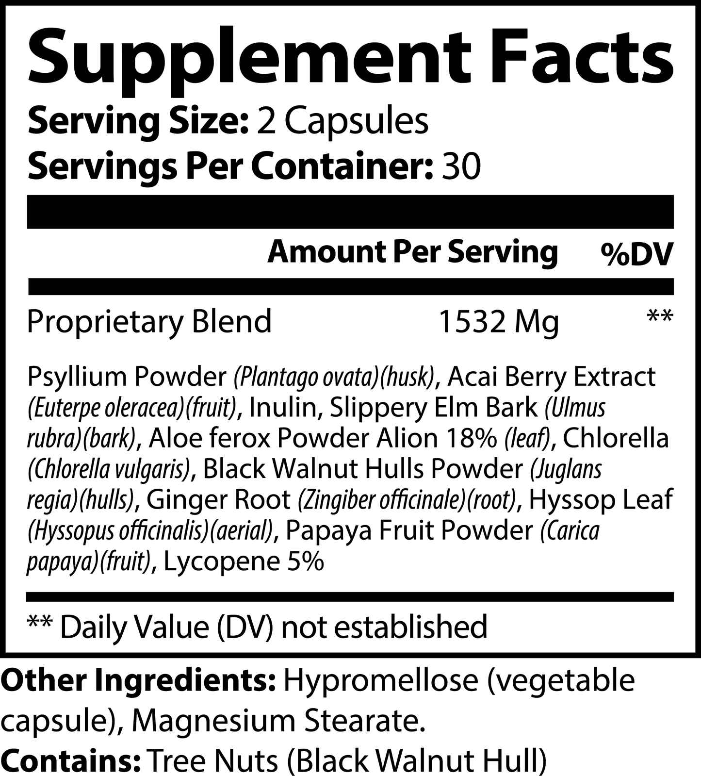 Acai Max Detox - 15 Herb Cleanse - Digestive + Internal Support Formula *