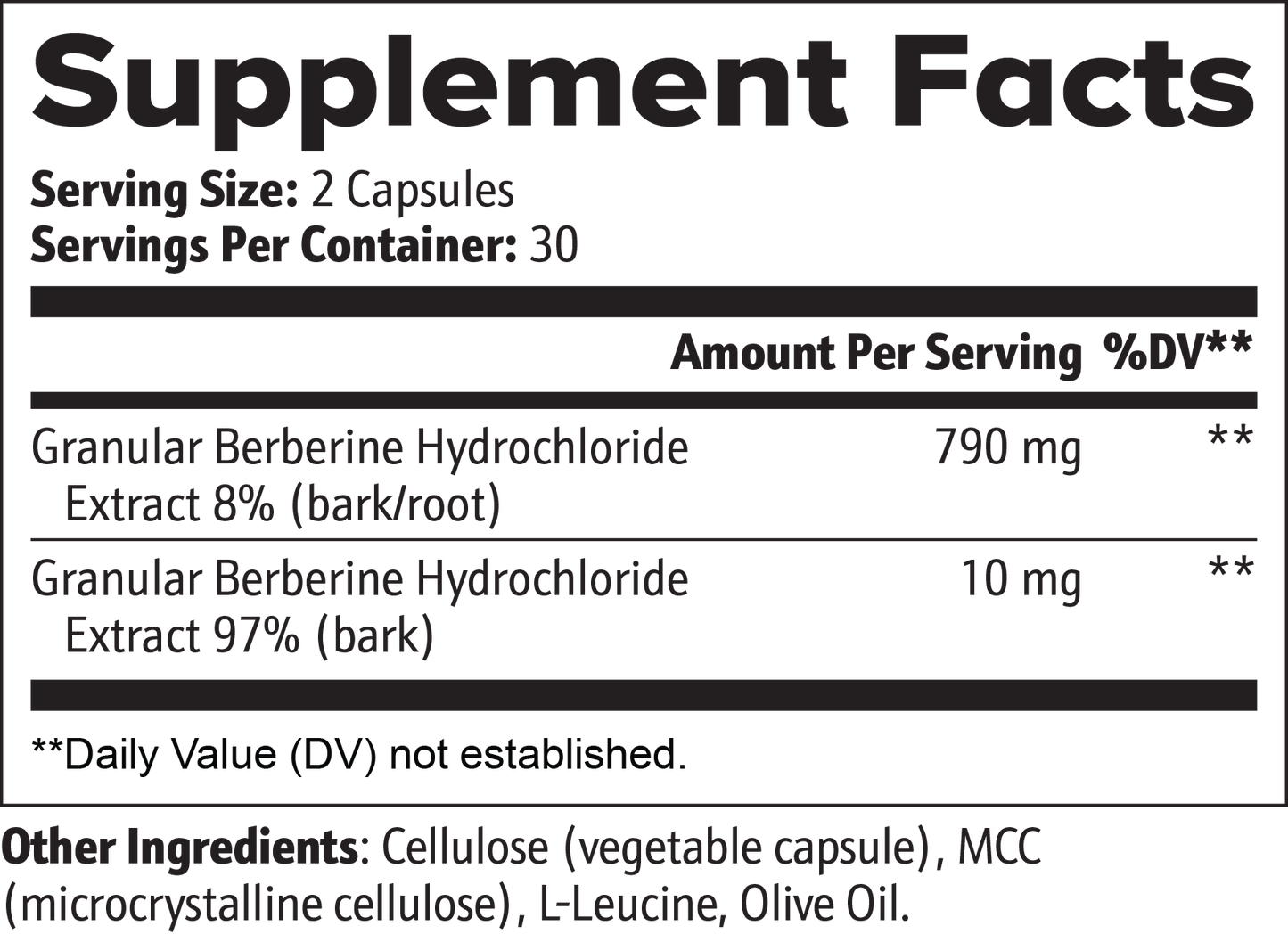 Berberine HCL 1500mg - Blood Sugar & Heart Health Support - Metabolism Booster *