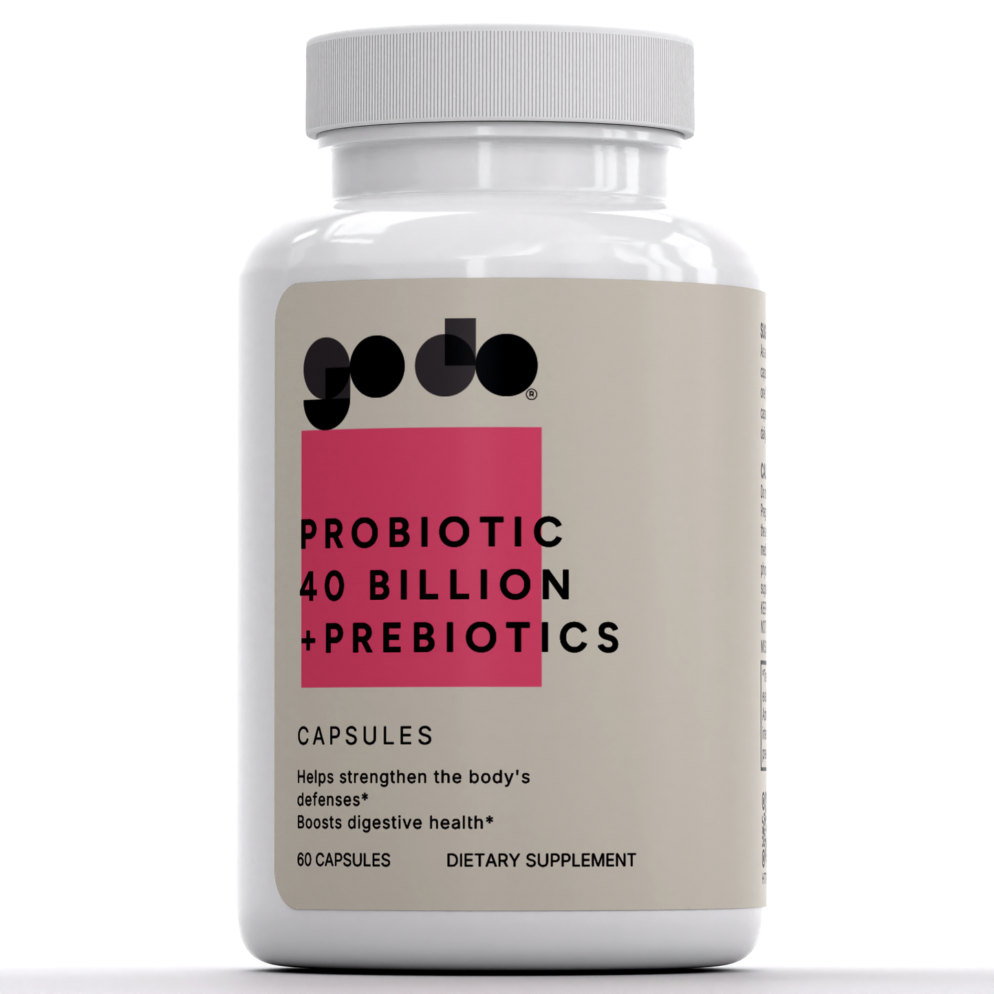 Probiotic 40 Billion CFU - 4 Strains + Prebiotics - Gut Health Formula *
