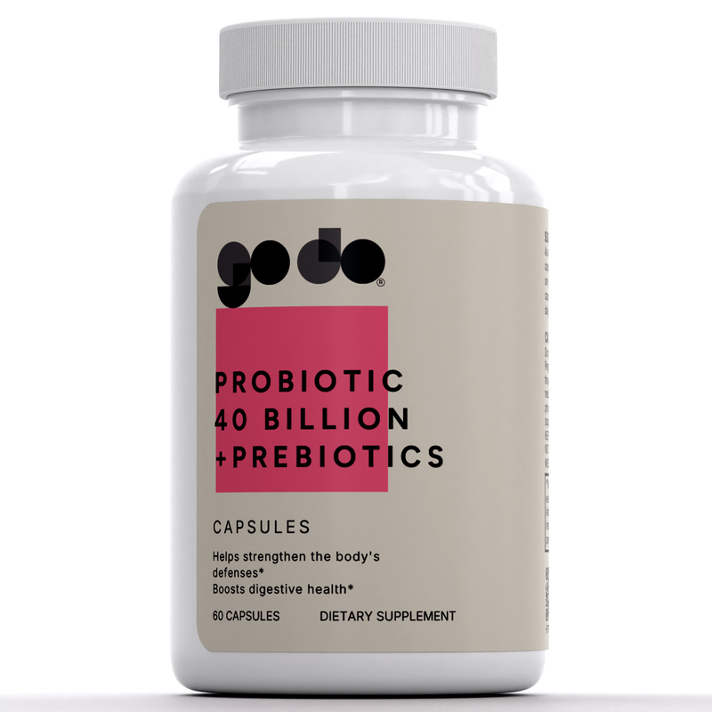 Probiotic 40 Billion CFU - 4 Strains + Prebiotics - Gut Health Formula *
