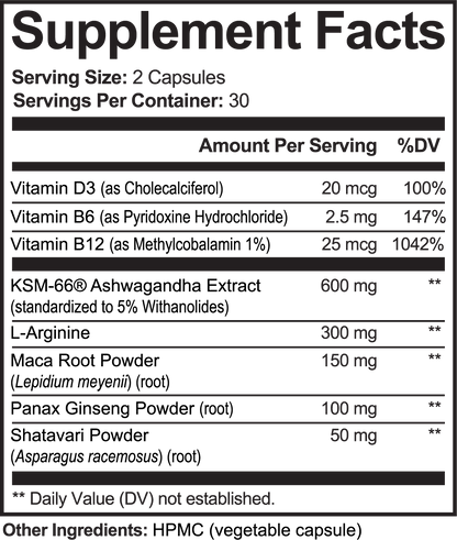 Ashwagandha Plus - KSM-66® Extract + B Vitamins & Adaptogens - Energy & Stress Support*