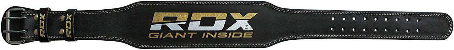 4 INCH LEATHER WEIGHTLIFTING GYM BELT RDX - Fitness Health 