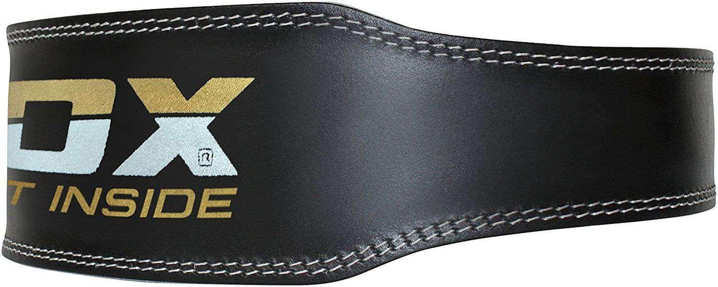 4 INCH LEATHER WEIGHTLIFTING GYM BELT RDX - Fitness Health 