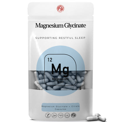 Magnesium Complex - Glycinate & Citrate - High Absorption Capsules for Sleep & Muscle Support