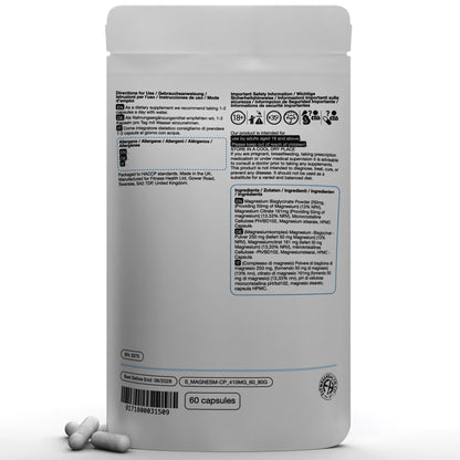 Magnesium Complex - Glycinate & Citrate - High Absorption Capsules for Sleep & Muscle Support