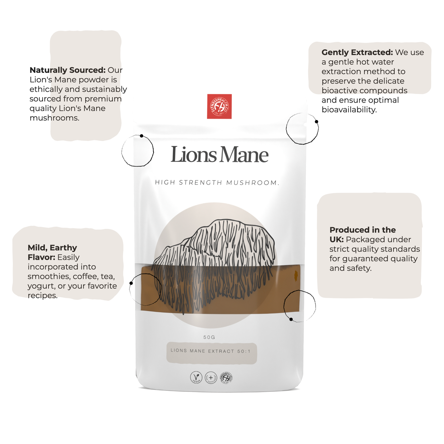 Lions Mane Powder 50:1 Extract * HALF PRICE *