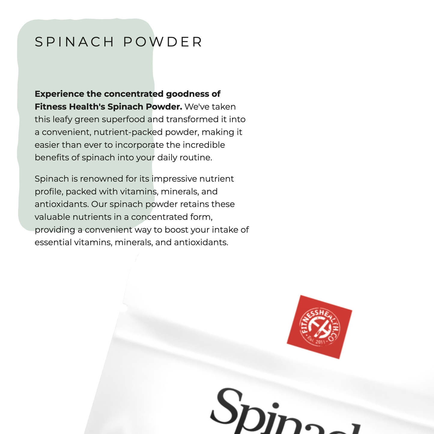 Spinach Powder - Great for Smoothies *HALF PRICE*