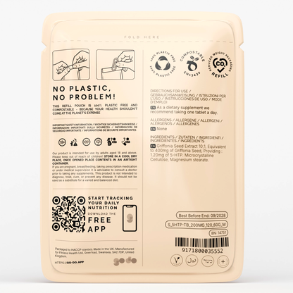 5-HTP Griffonia Seed Extract 400mg Tablets - Natural Herbal Sleep Formula