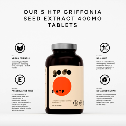 5-HTP Griffonia Seed Extract 400mg Tablets - Natural Herbal Sleep Formula