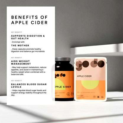 Digestive & Weight Management Support - Apple Cider Vinegar 600mg with The Mother Capsules