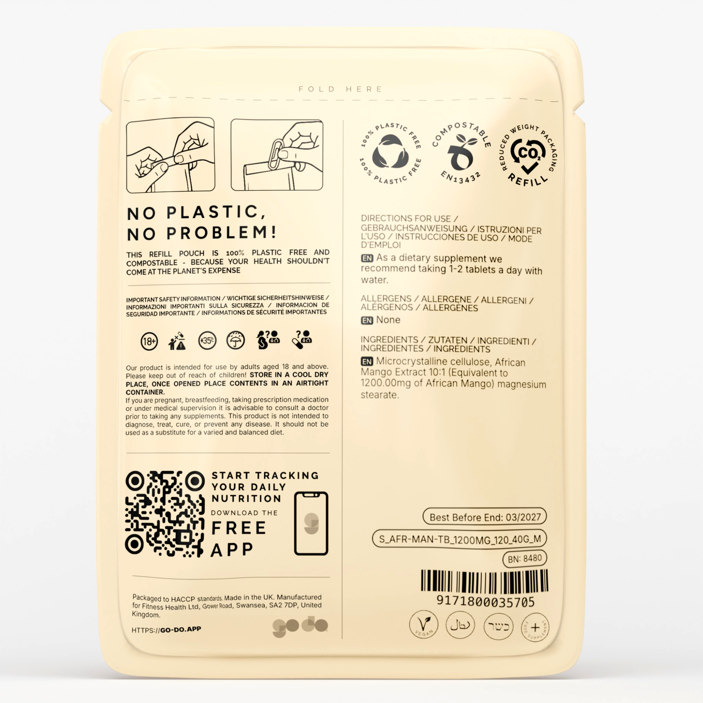 African Mango Extract 1200mg Tablets - Natural Formula