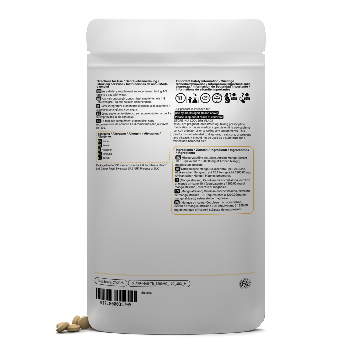 African Mango 1200mg Tablets