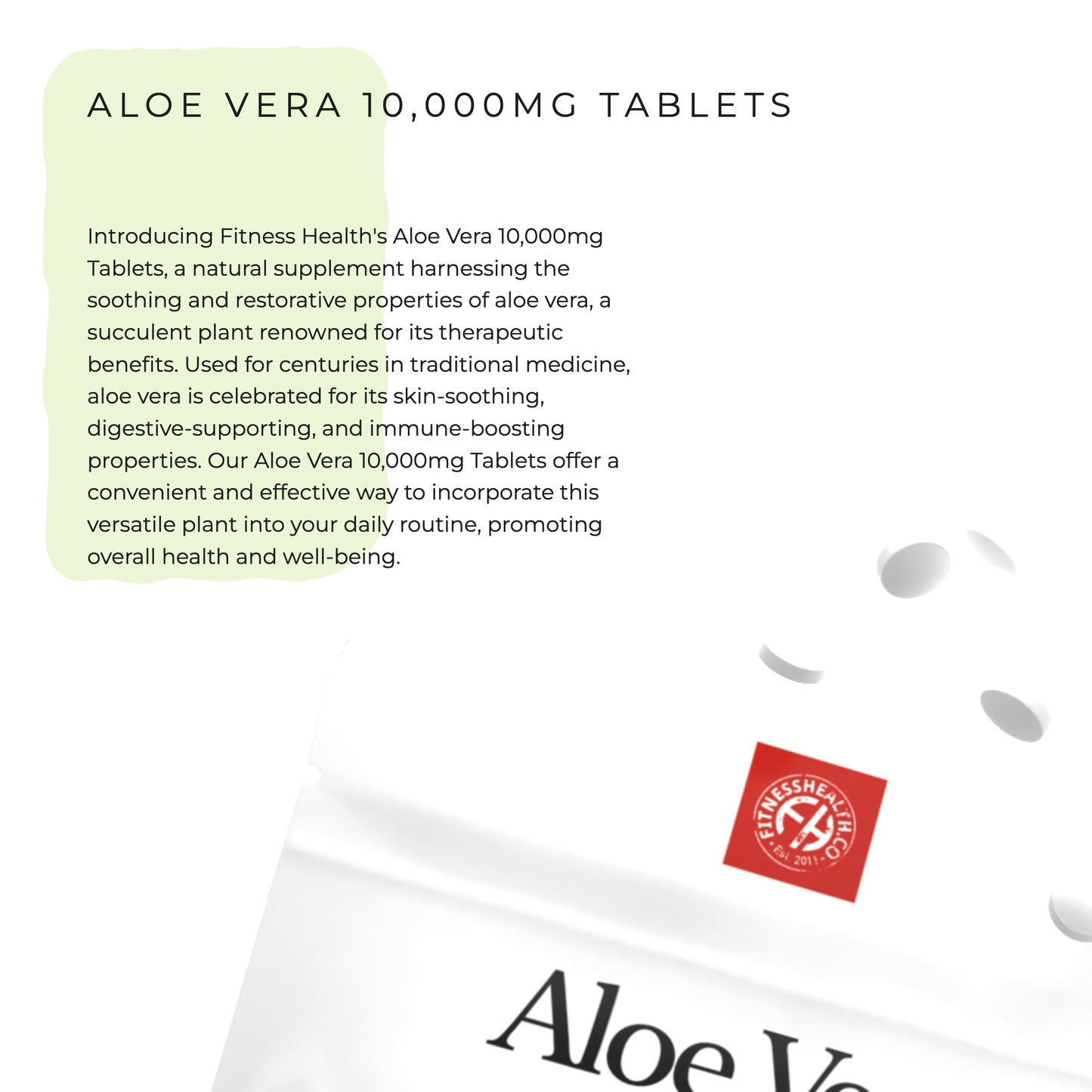 Aloe Vera Tablets 10000mg High Strength