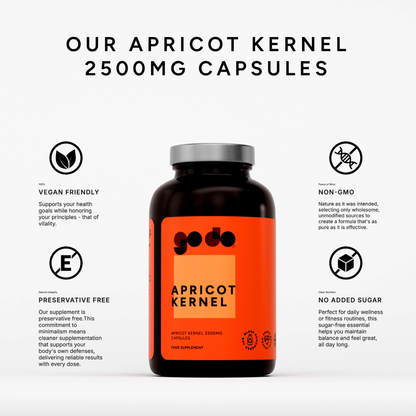 Nutritional & Antioxidant Support - Apricot Kernel 2500mg Capsules