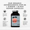 Organic Ashwagandha KSM-66 Capsules | 3-in-1 Complex for Stress & Energy Support