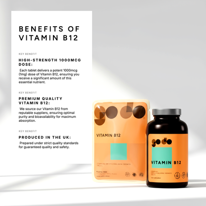Vitamin B12 Tablets - Vegan Friendly