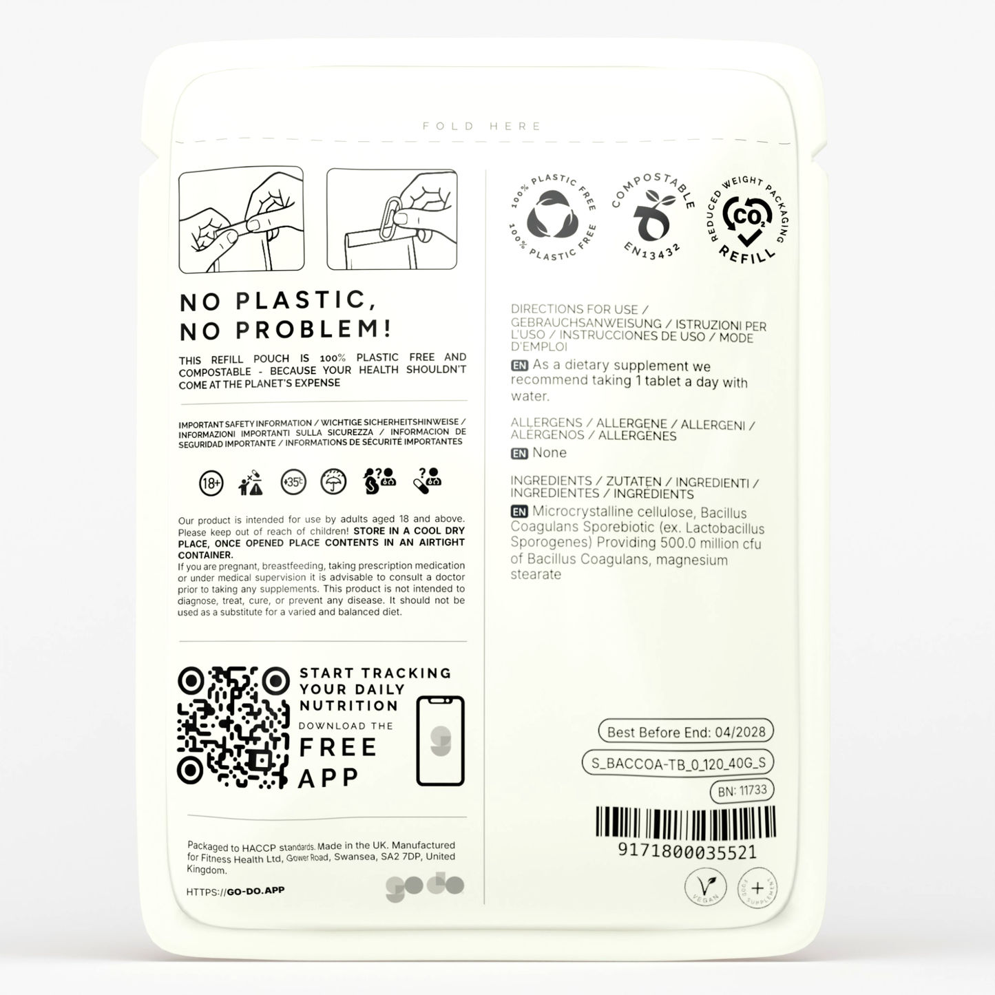 Bacillus Coagulans Probiotic Tablets - Natural Probiotic Formula - UK Made Vegan