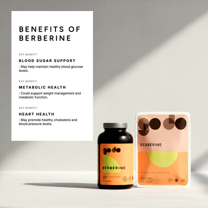 Metabolic Health & Glucose Support - Berberine Extract 295mg Capsules