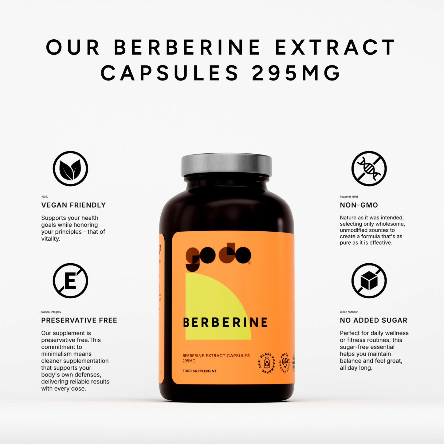 Metabolic & Blood Sugar Support - Berberine Capsules - UK Made Vegan