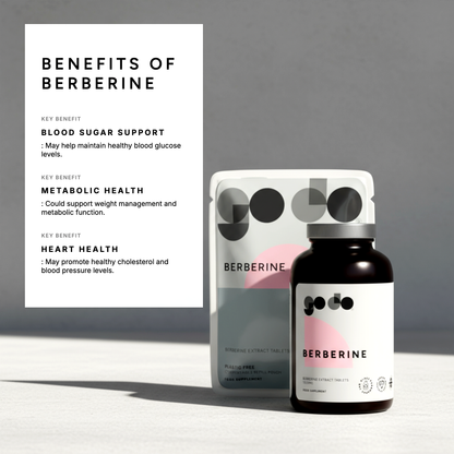 Metabolic Health & Glucose Support - Berberine Extract 1000mg Tablets