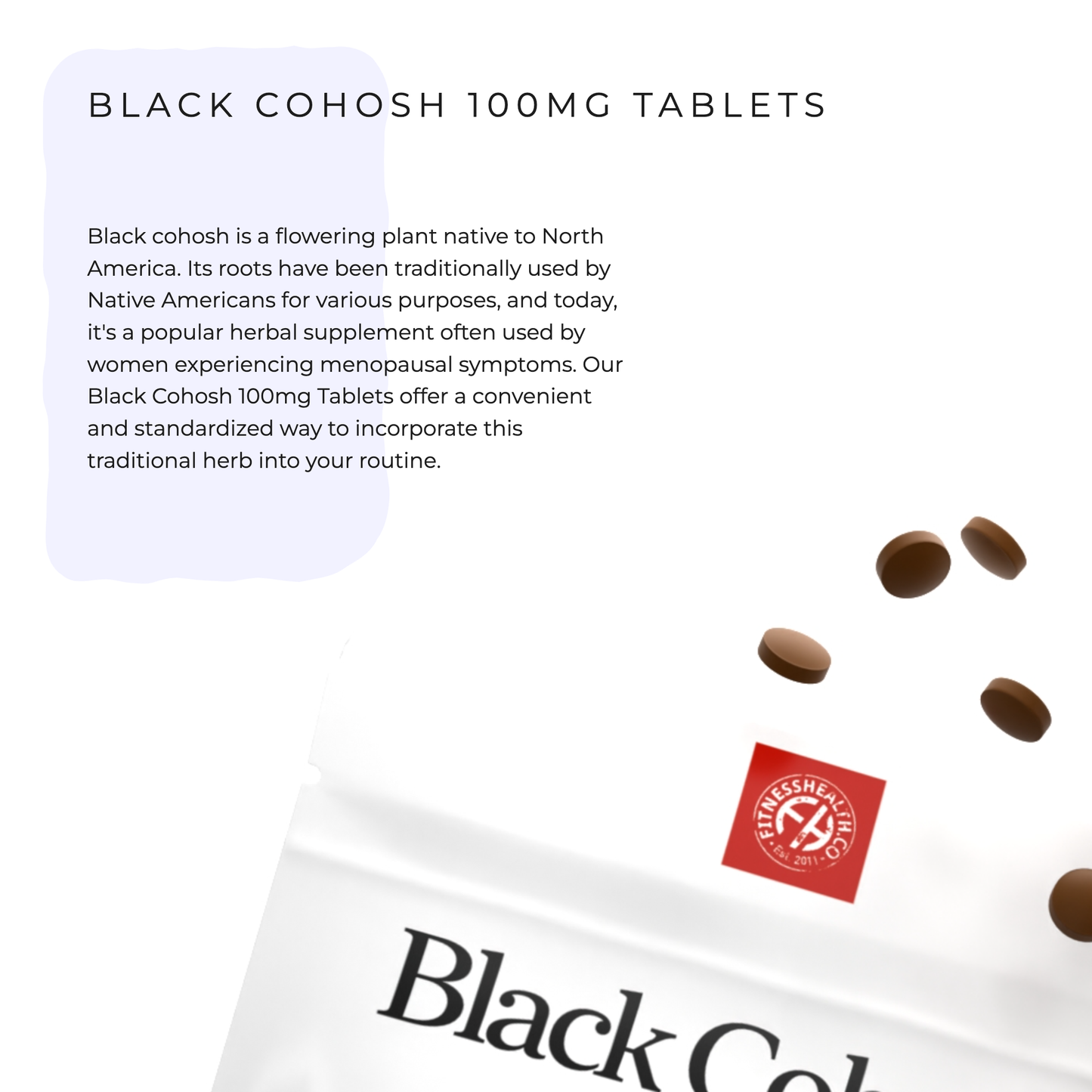 Black Cohosh 100mg Tablets x 120