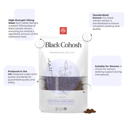 Black Cohosh 100mg Tablets - 4 Month Supply