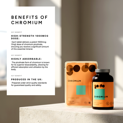 Chromium Tablets 8mg Vegan Tablets