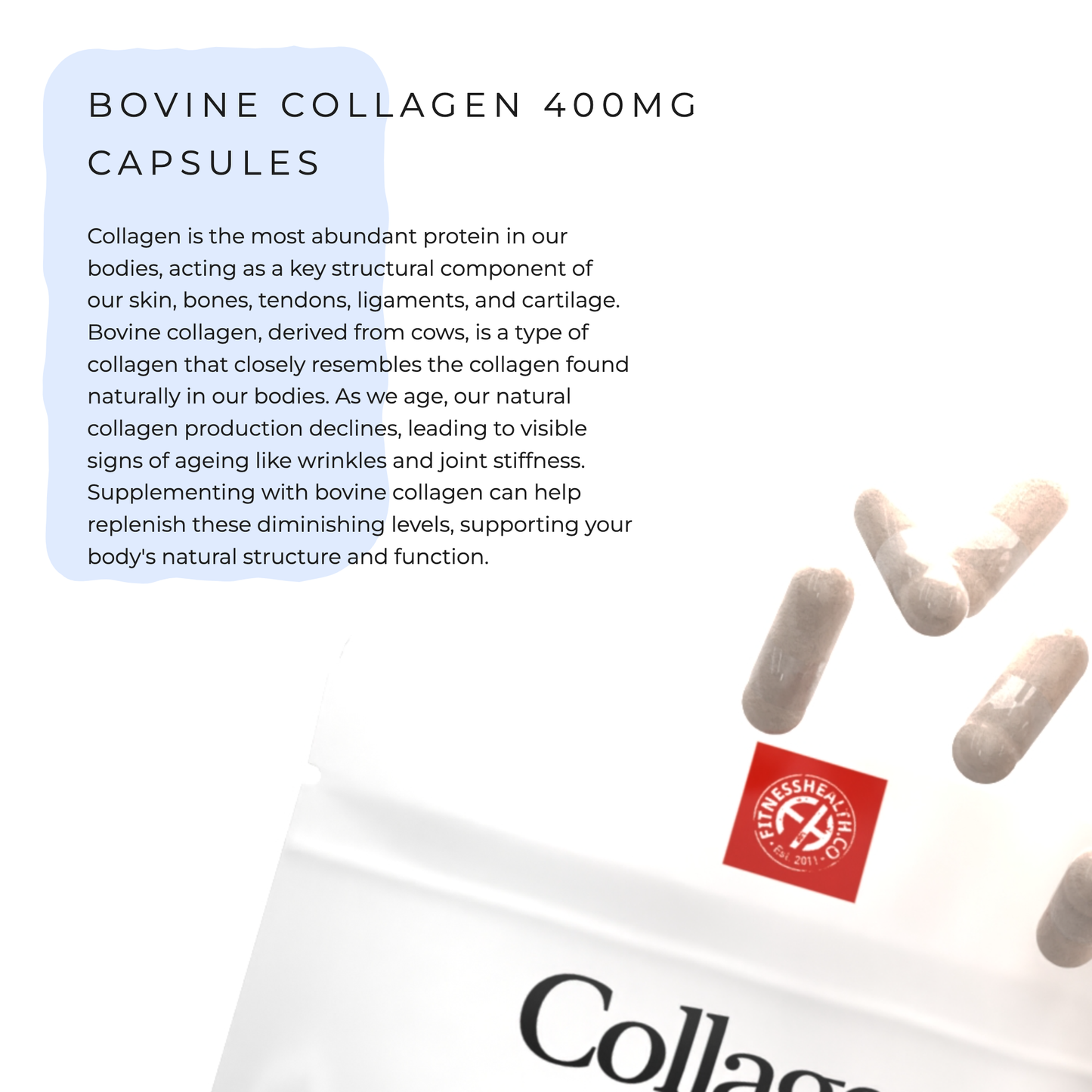 Bovine Collagen 400mg Capsules
