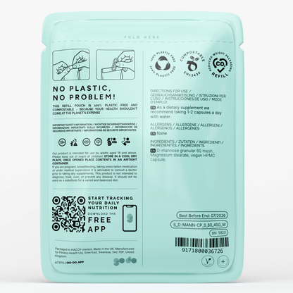 D-Mannose 500mg Capsules - Urinary Tract Health