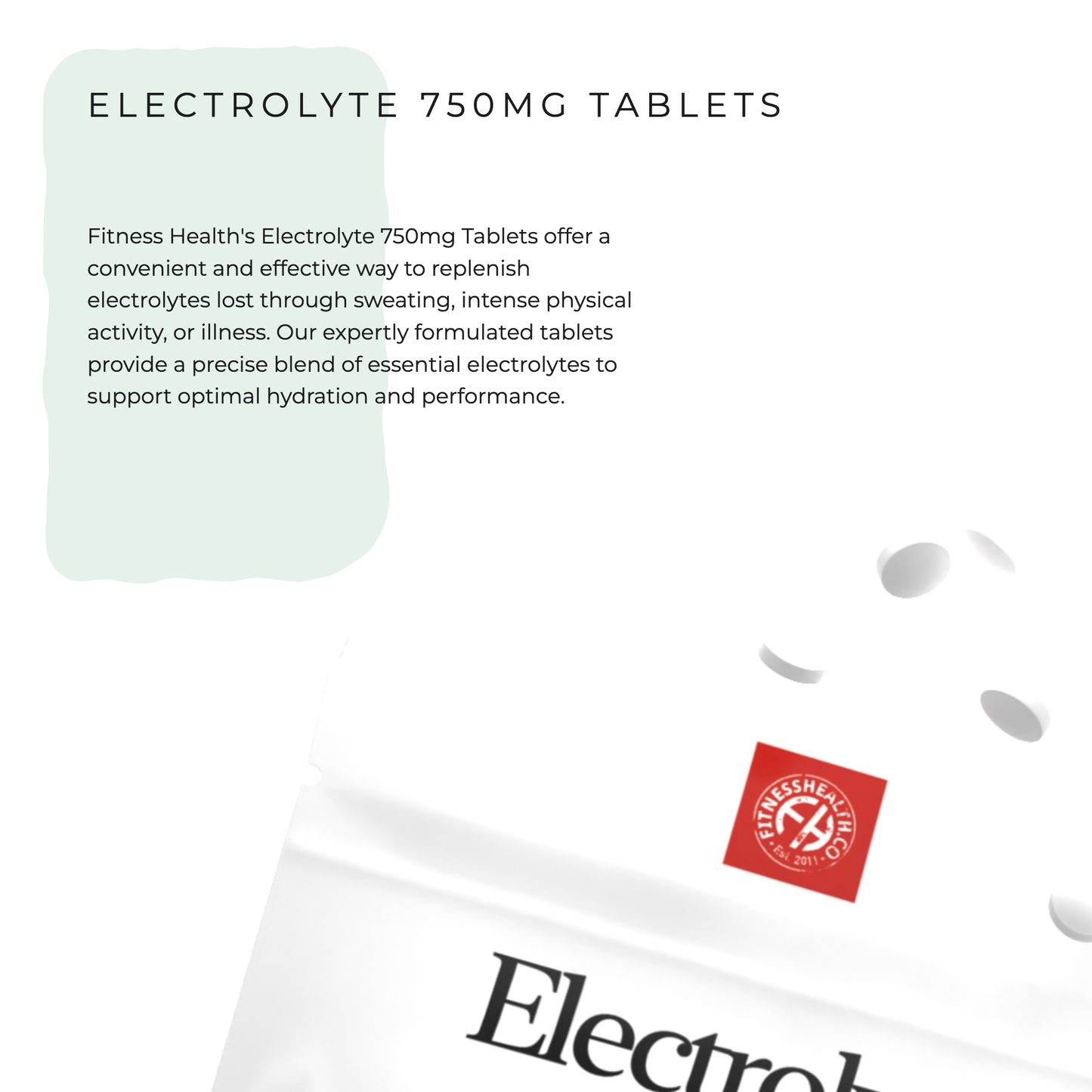 Electrolyte Tablets 750mg Vegan Friendly Nervous System Support