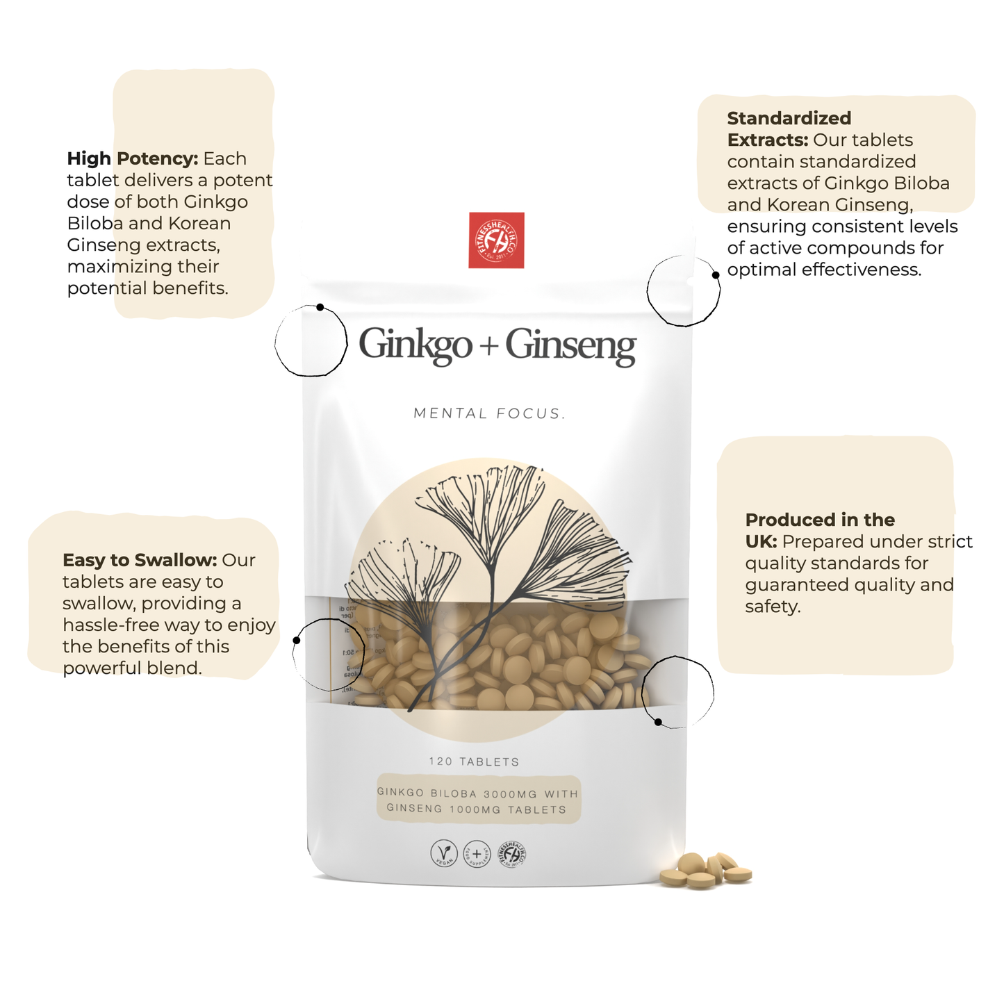 Ginkgo Biloba 3000mg with Ginseng 1000mg