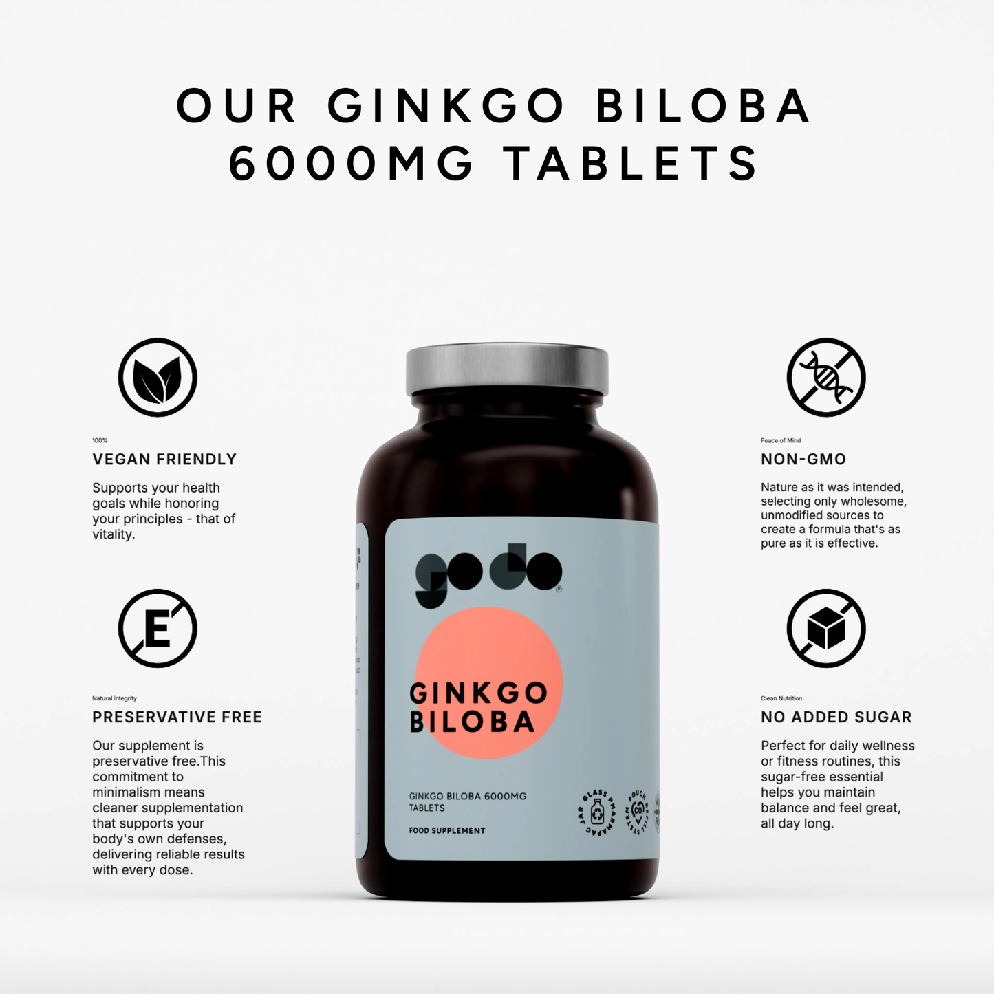 Ginkgo Biloba 6000mg tablets