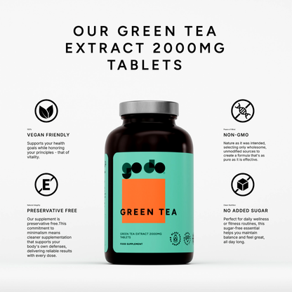 Green Tea Extract 2000mg Tablets - Antioxidant Support