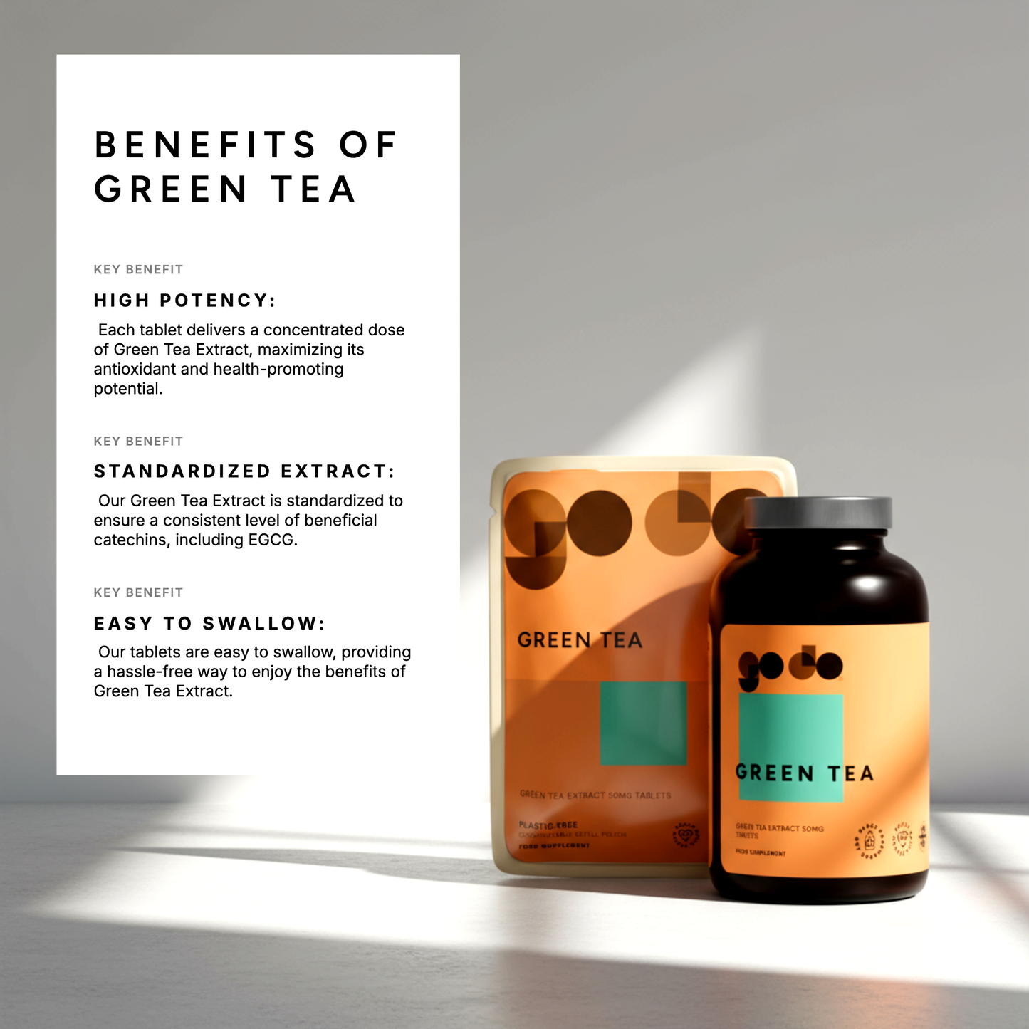 Green Tea Extract 50mg Tablets - Antioxidant Support