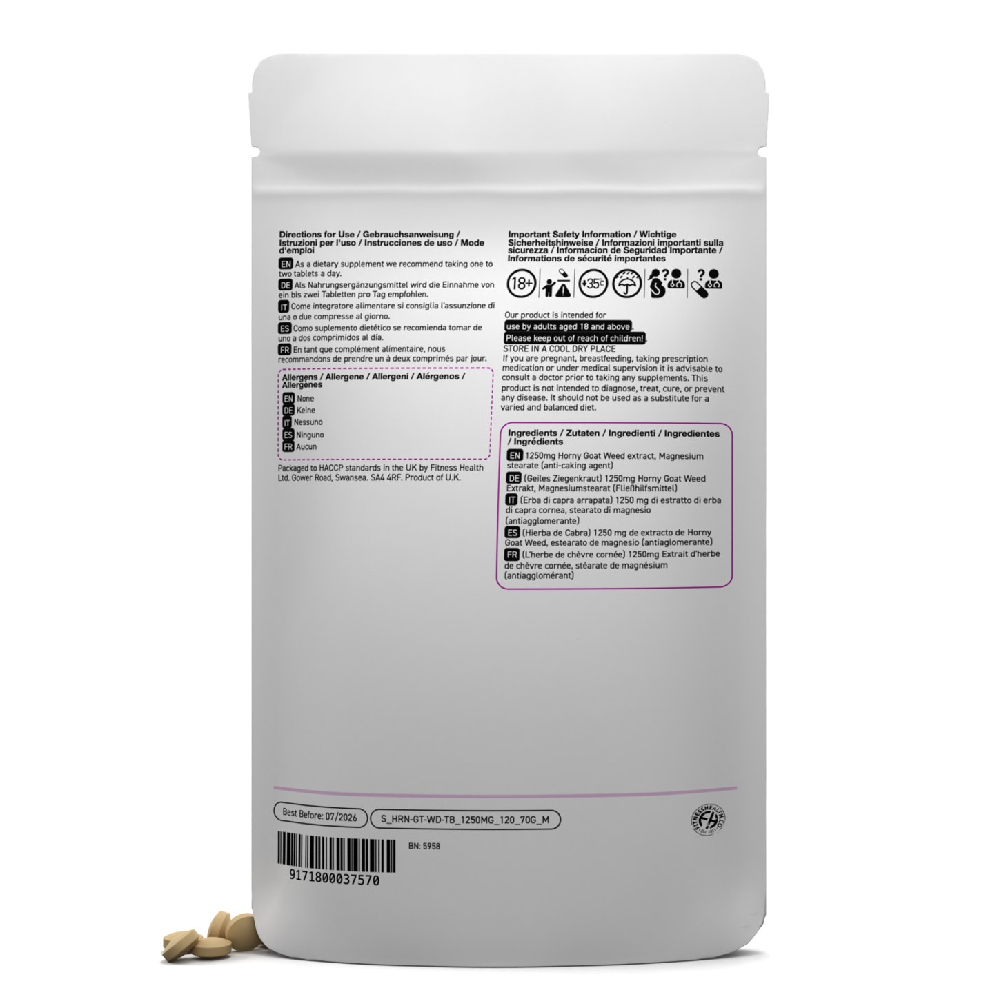 Horny Goat Weed Tablets 1250mg