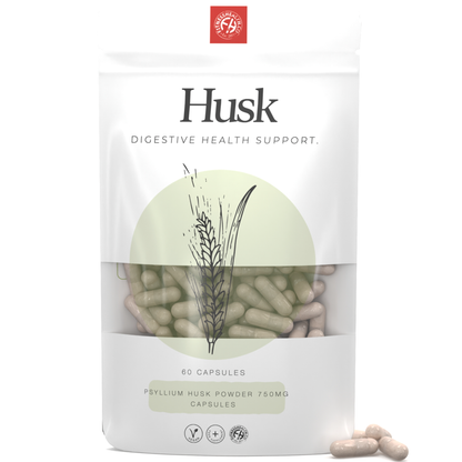 Psyllium Husk 750mg Capsules - 100% Pure Natural Fibre