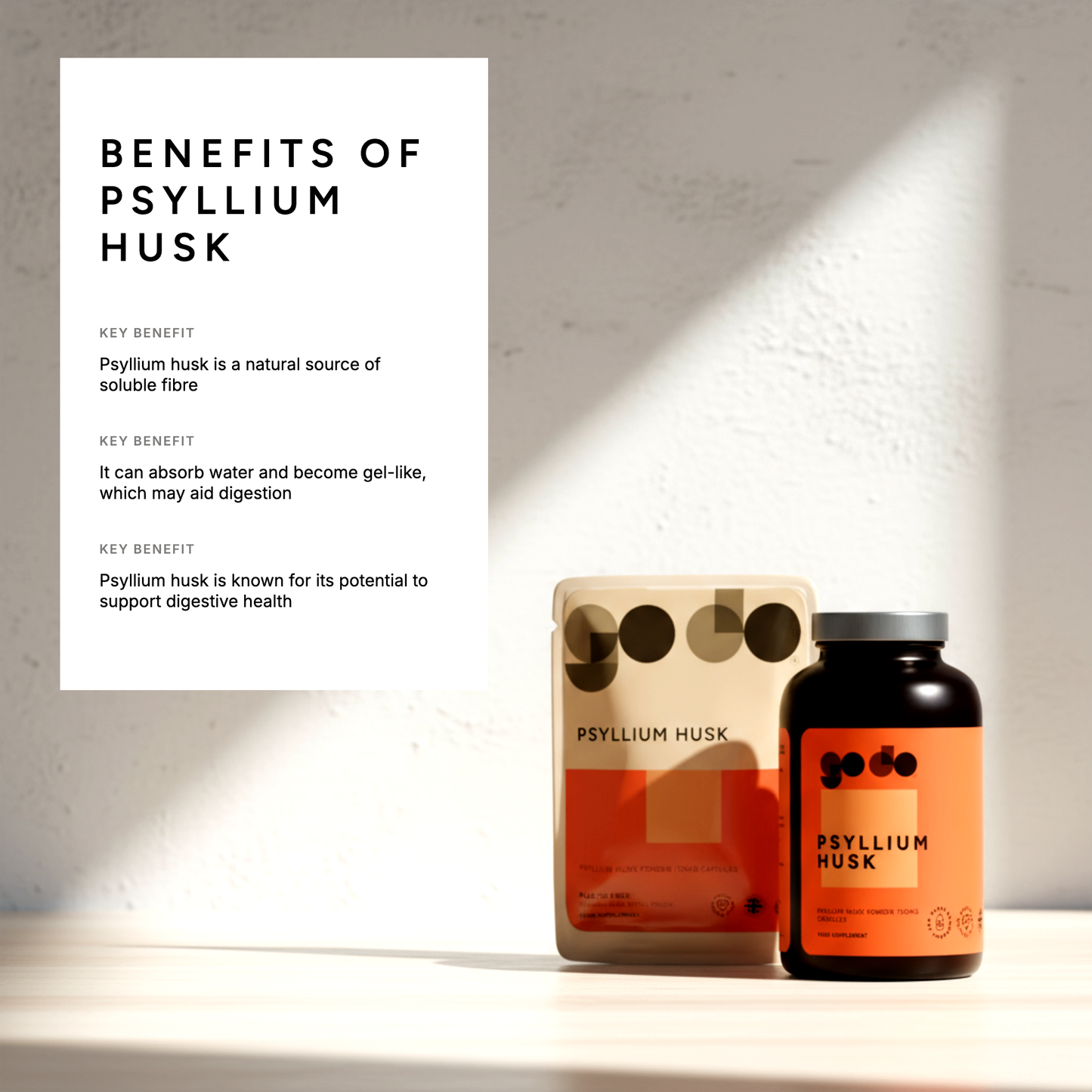 Psyllium Husk 750mg Capsules - 100% Pure Natural Fibre