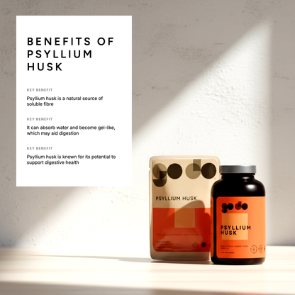Psyllium Husk 750mg Capsules - 100% Pure Natural Fibre
