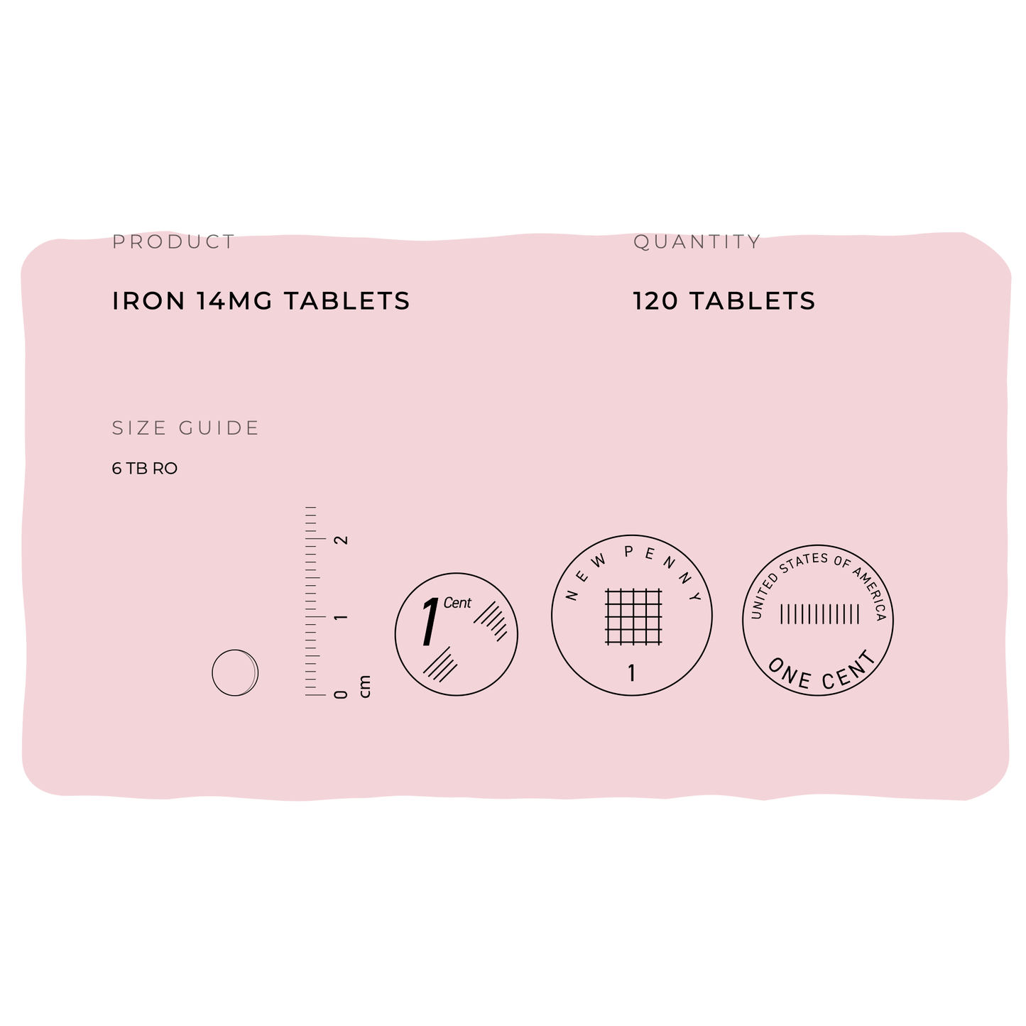 Iron 14mg Tablets - ONE a day